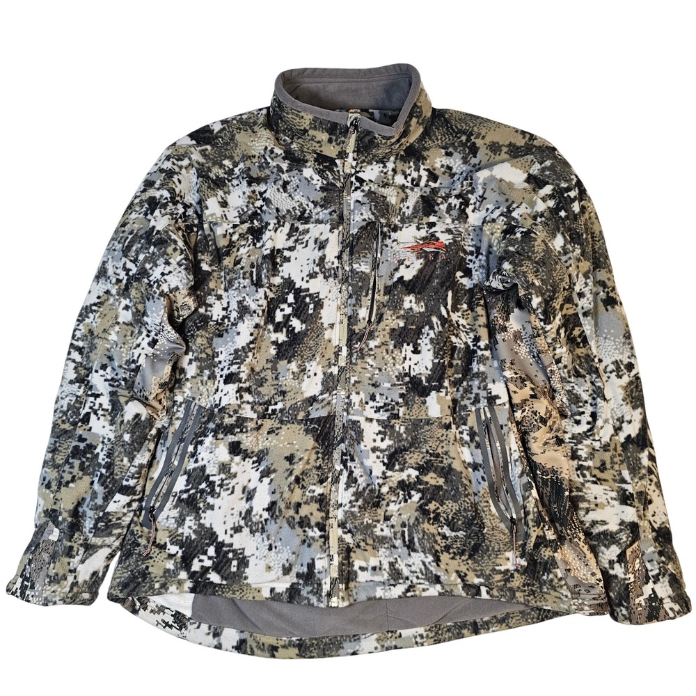 Sitka Gear Mens Optifade Elevated II Camo Fleece Full Zip Jacket 2XL